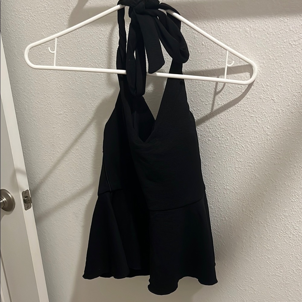 Macy's Black Halter One Piece Swim